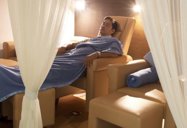 Sleeping in NAIA-3. Picture courtesy of Wings